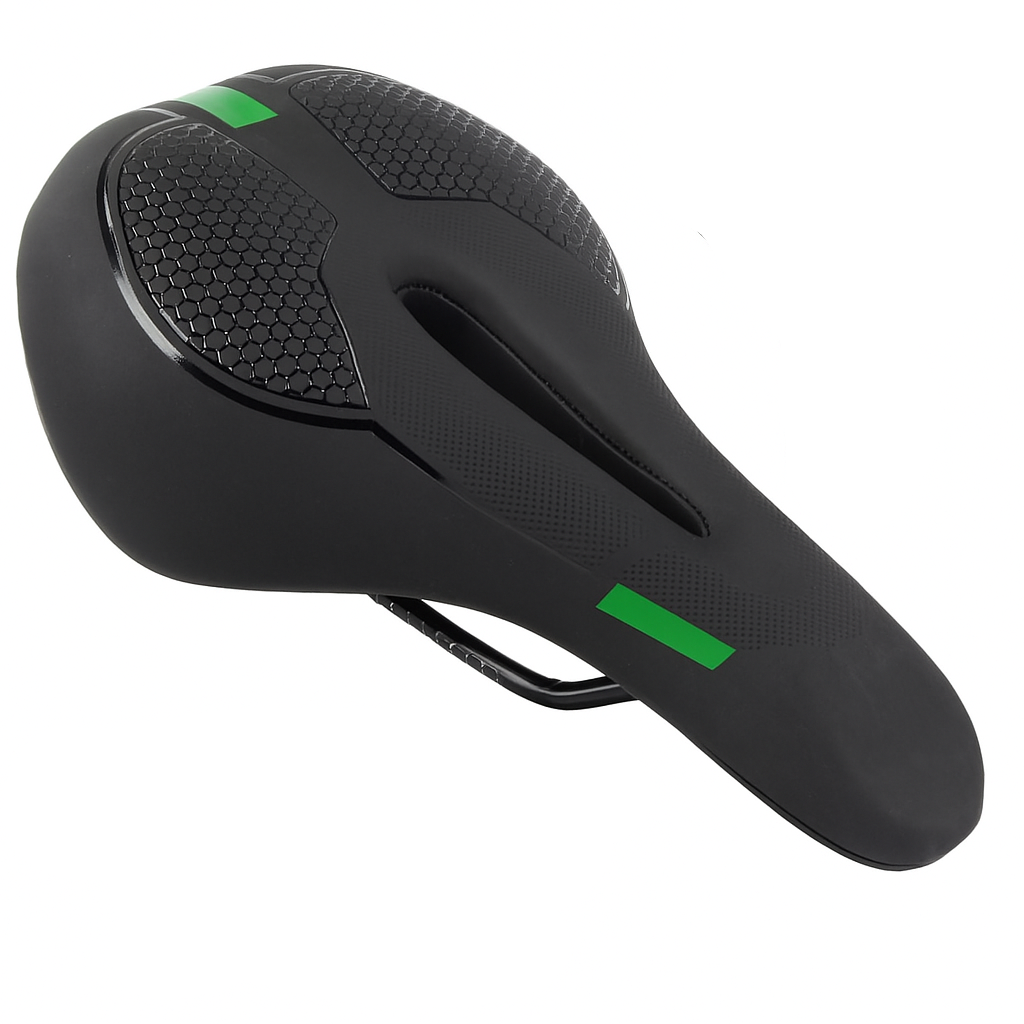 Sa pentru bicicleta, Zola, spuma flexibila si gel, orificii de ventilatie, 28 x 17 x 4 cm, neagra Sa pentru bicicleta, Zola, spuma flexibila si gel, orificii de ventilatie, 28 x 17 x 4 cm, neagra
